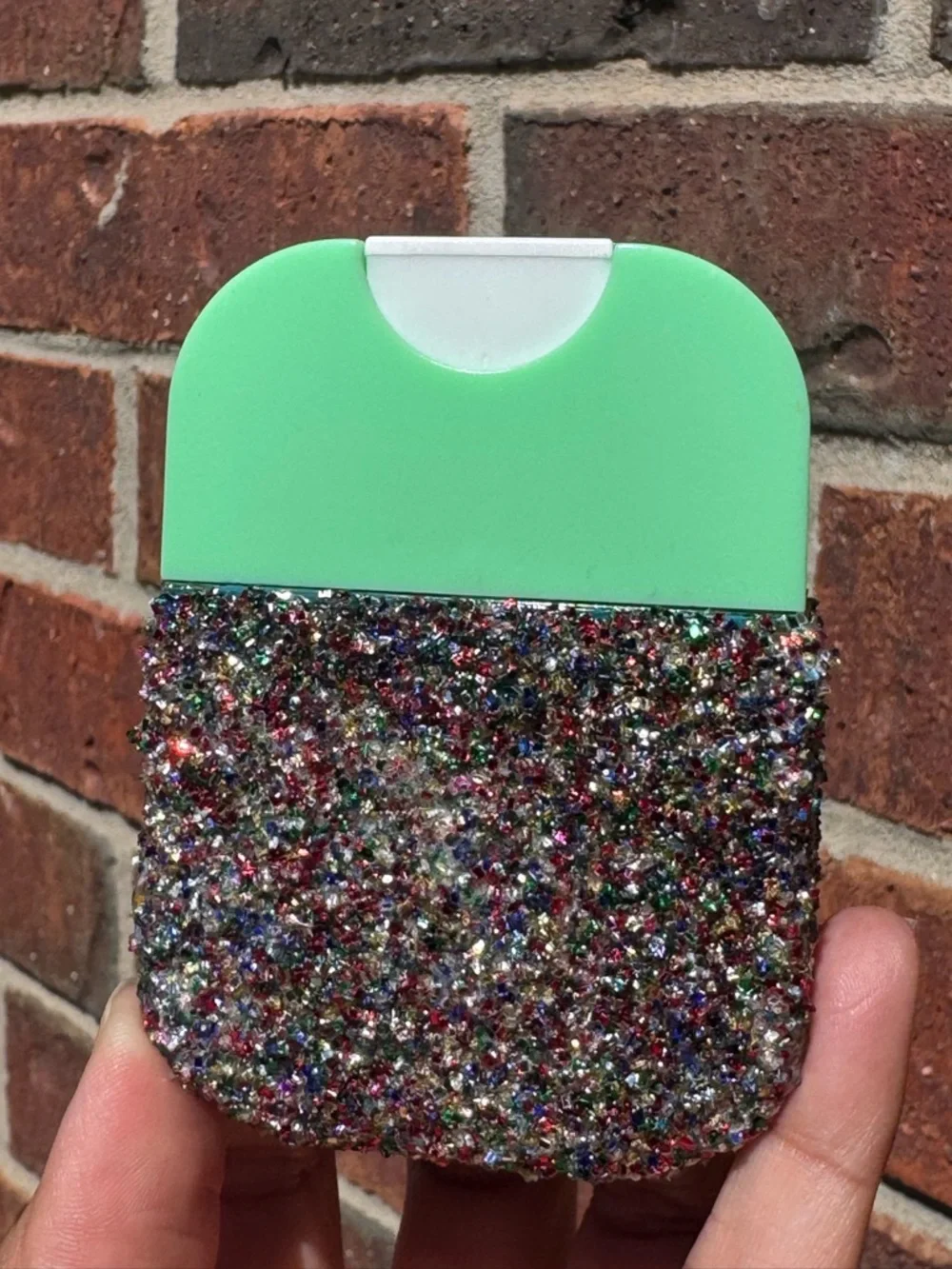 Glitter Mint Green Handheld Container
